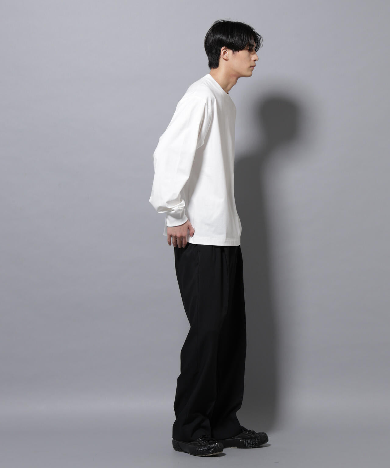 ビックシルエットワンポイントTシャツ 長袖