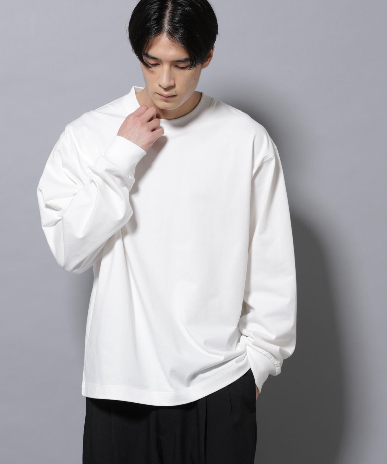 ビックシルエットワンポイントTシャツ 長袖