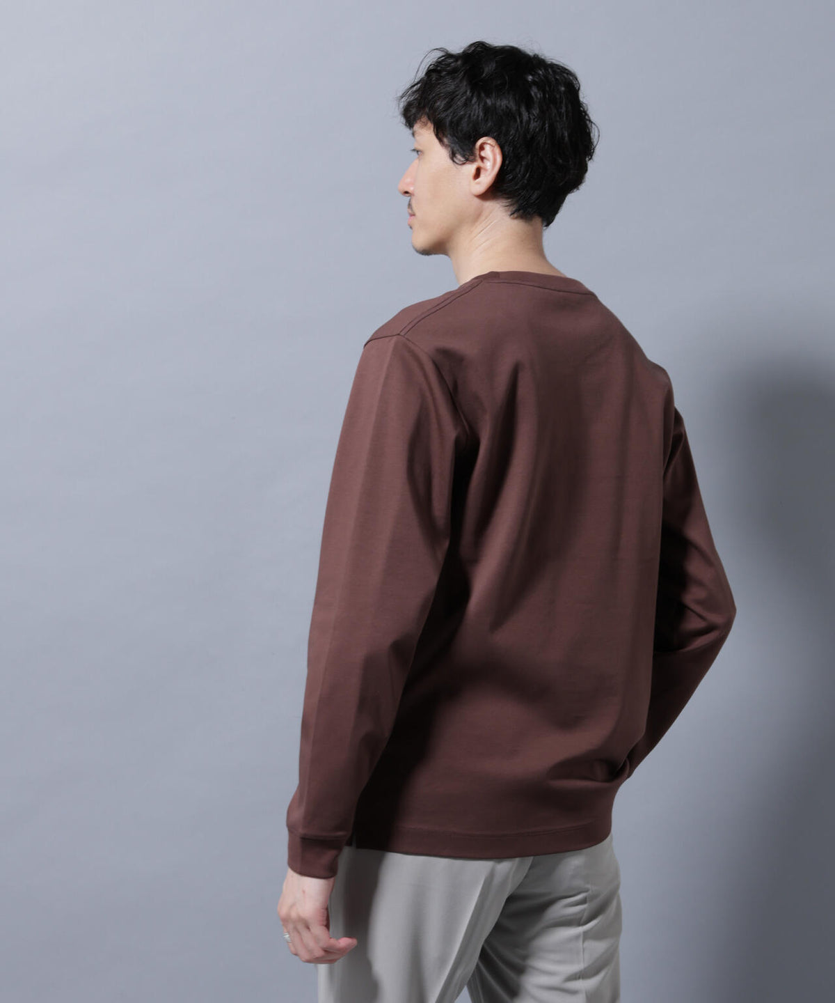 アンチスメルクルーネックTシャツ 長袖