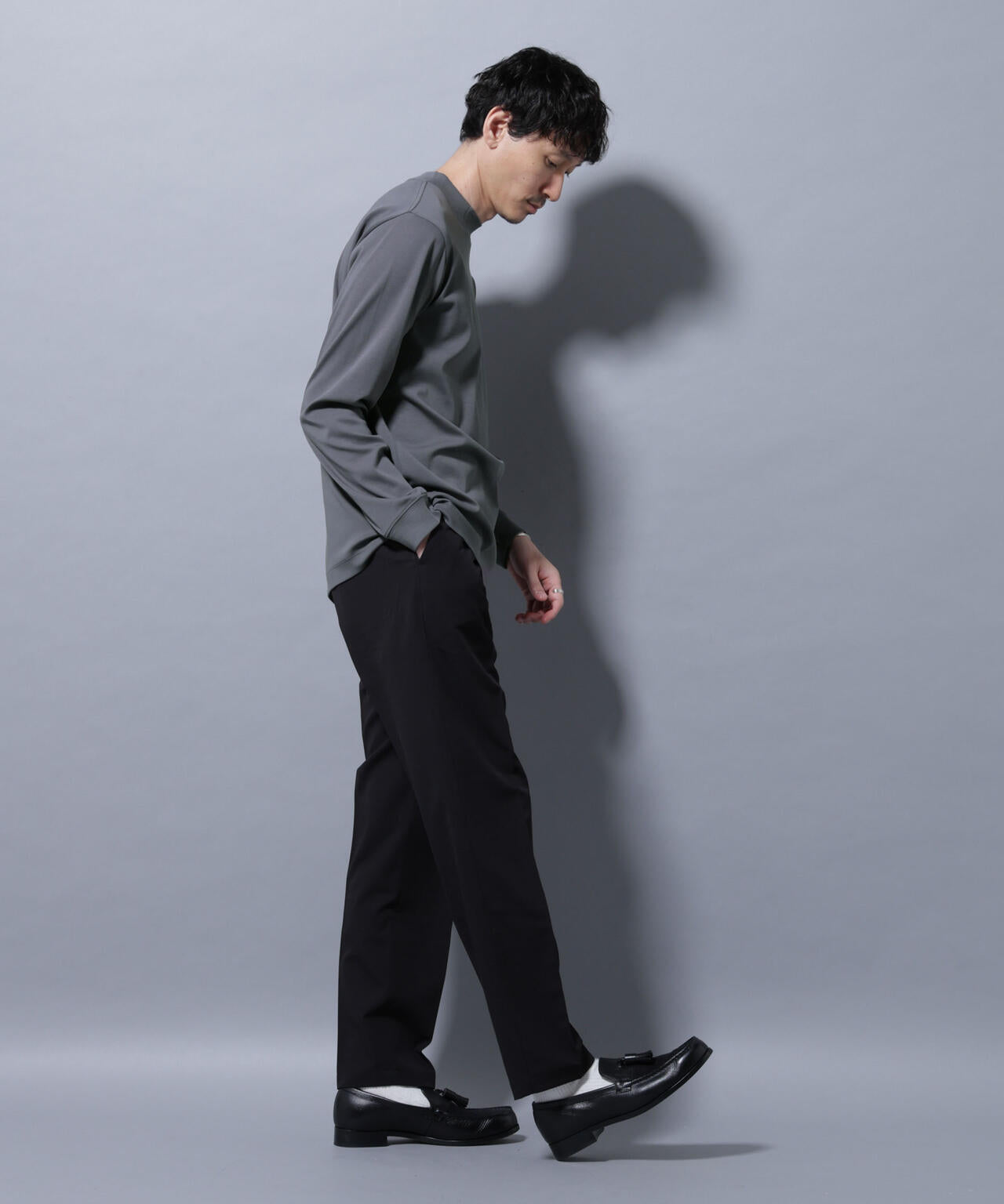 アンチスメルモックネックTシャツ 長袖