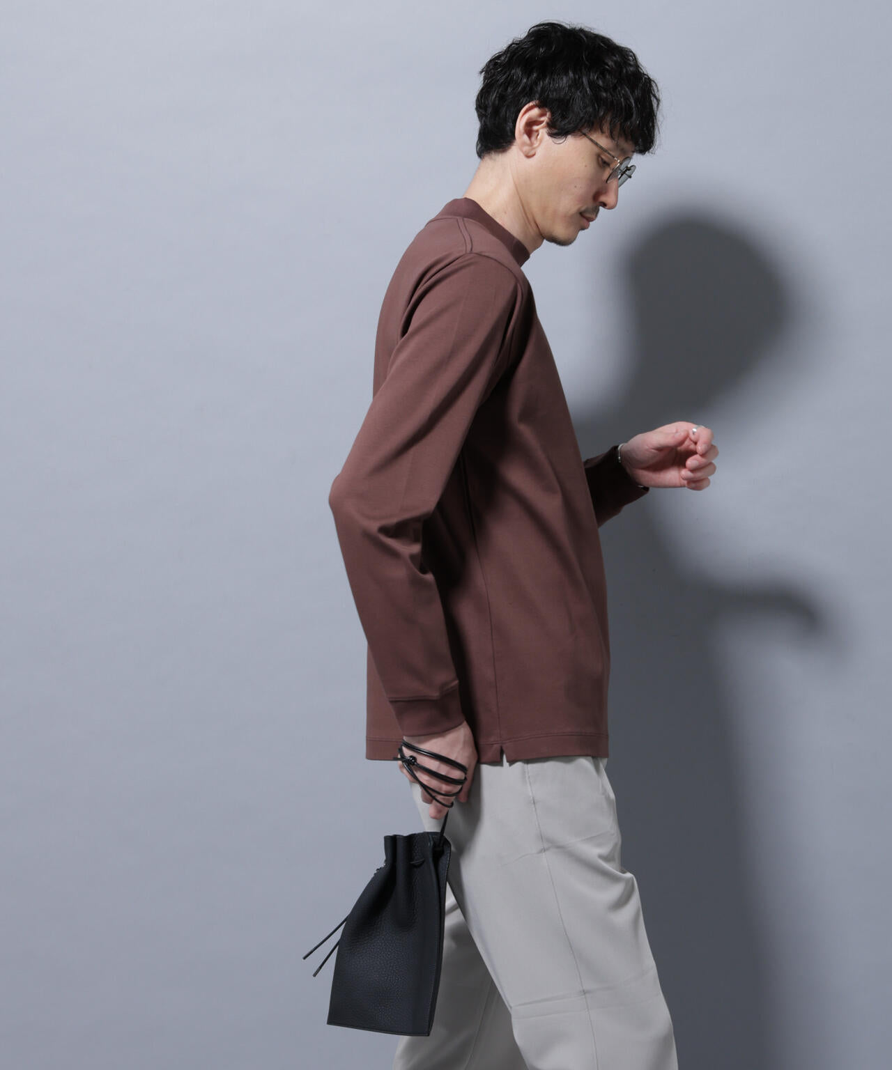 アンチスメルモックネックTシャツ 長袖
