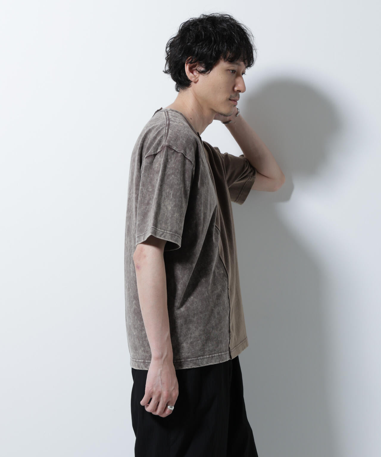 ｢A-C-Z｣2トーンピグメントTシャツ 半袖