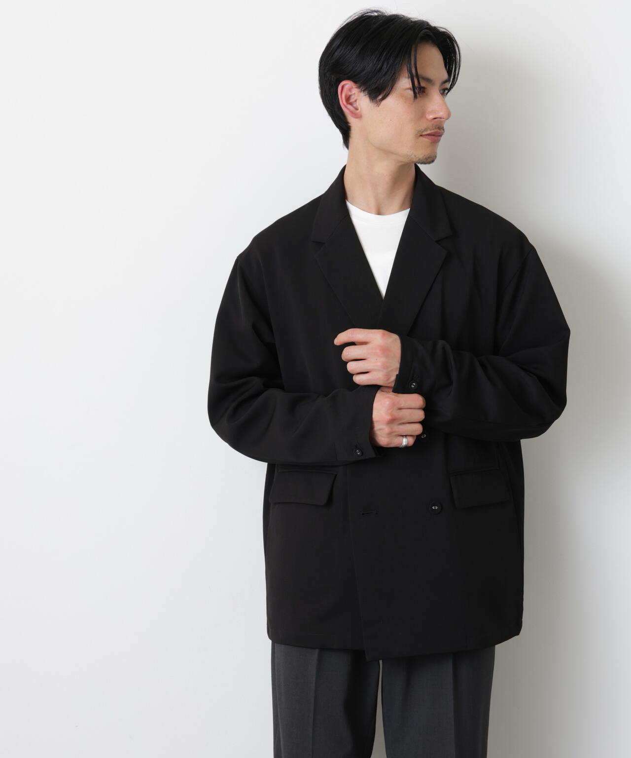 ドレープダブルジャケット