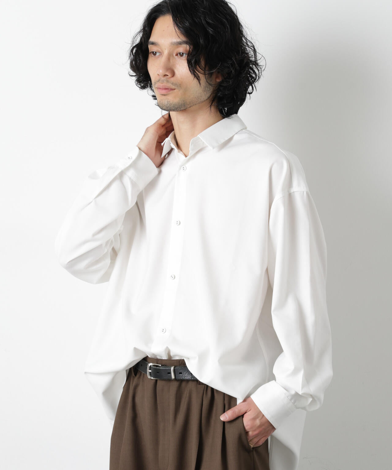 ビッグドレープシャツ 長袖