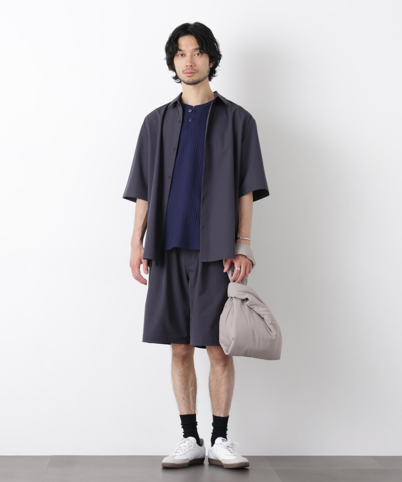 ライトウェイトストレッチ シャツ半袖（セットアップ可）