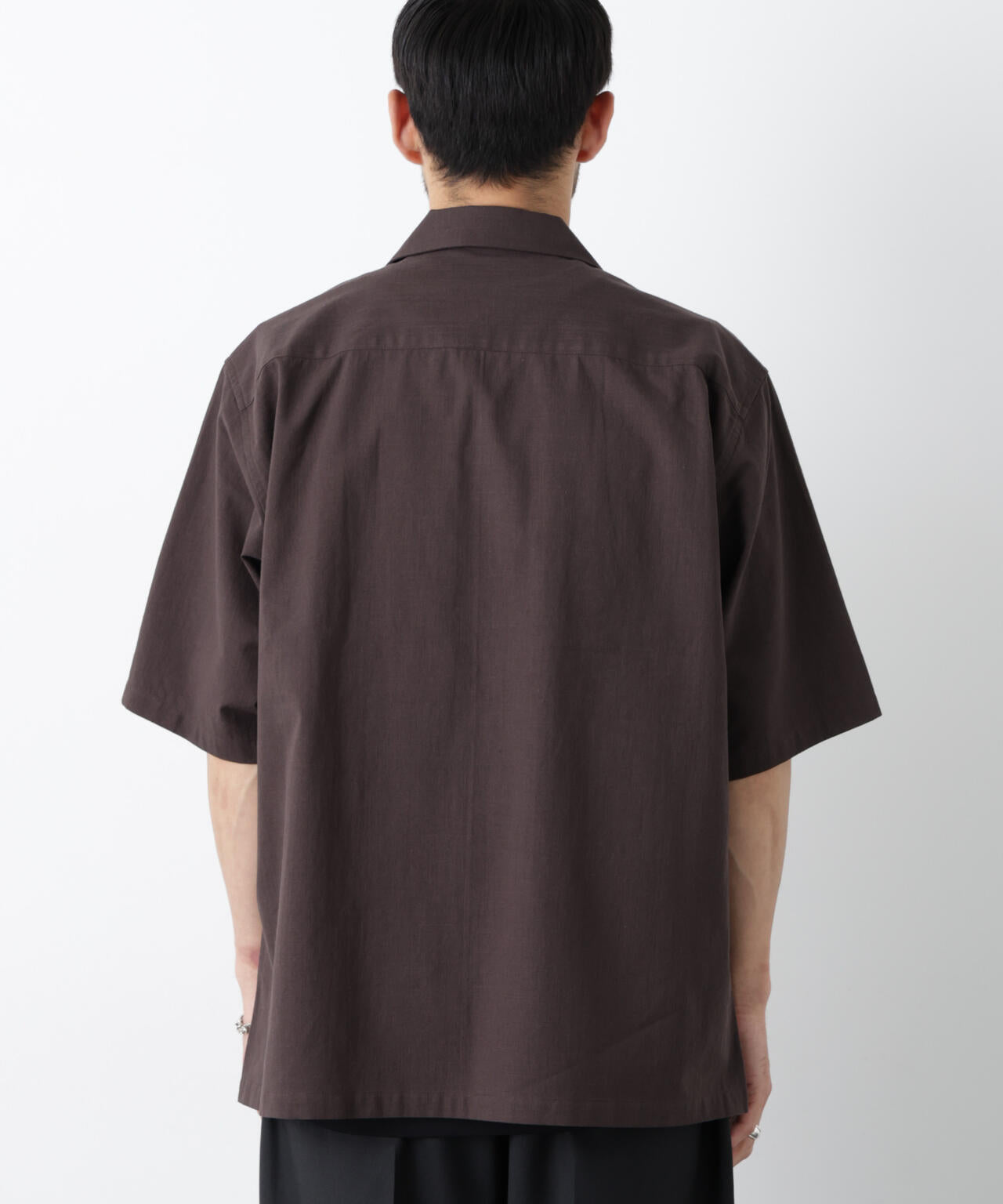 コットン刺繍シャツ 半袖