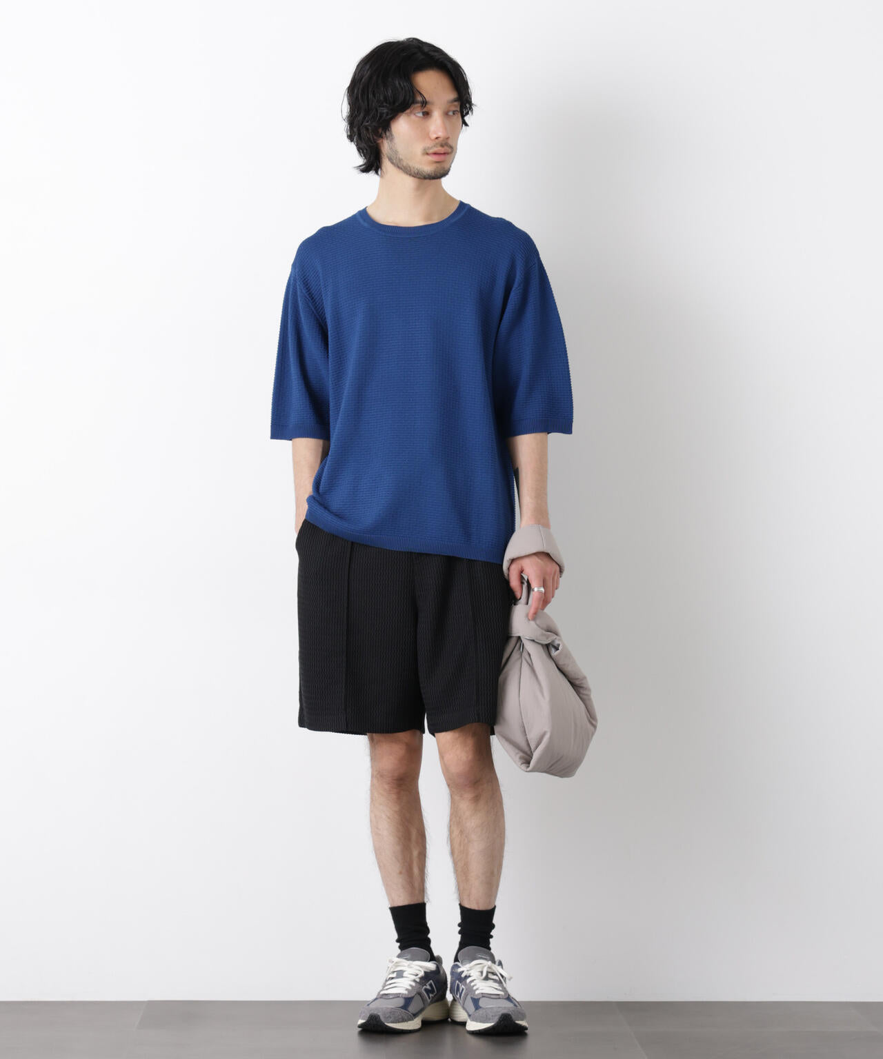 エアリードレープ ニットTシャツ 半袖