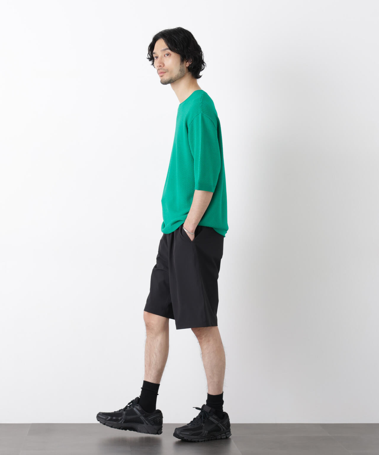 エアリードレープ ニットTシャツ 半袖