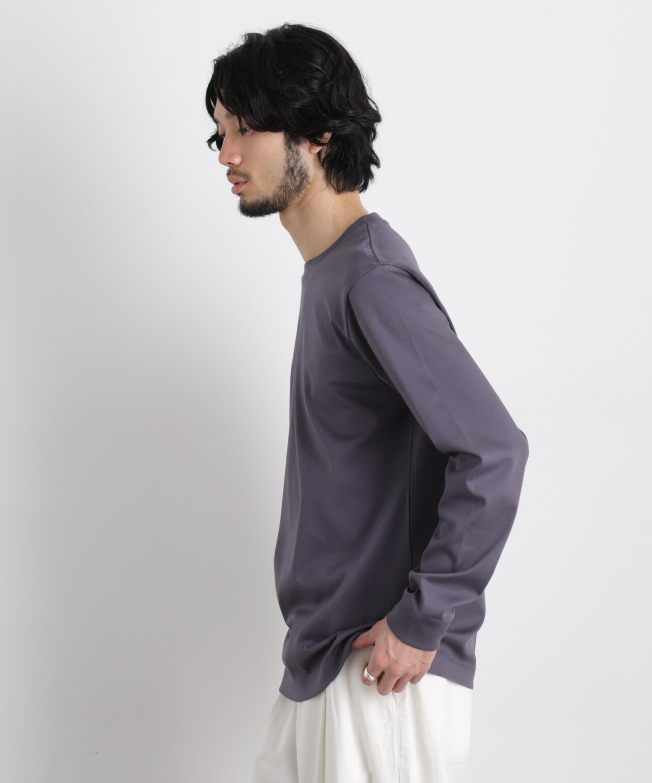 アンチスメルクルーネックTシャツ 長袖