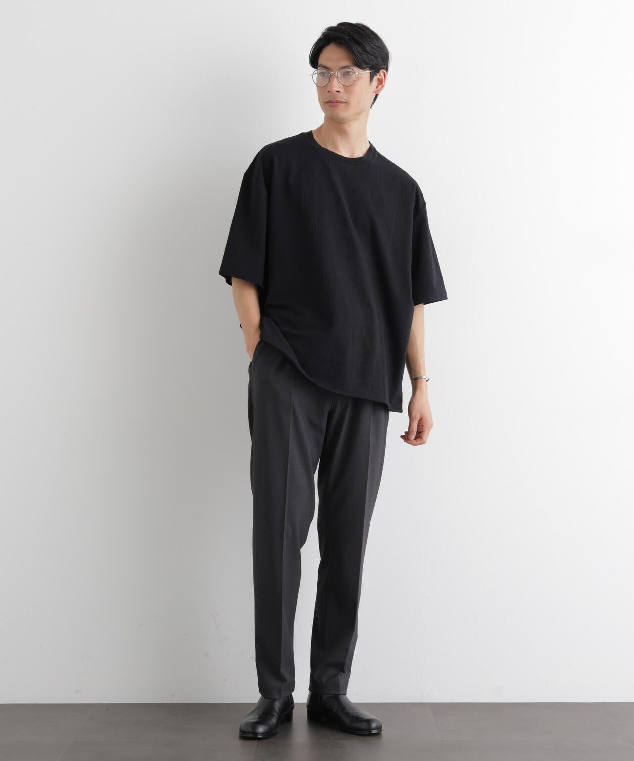 シルケットサッカーワイドTシャツ 半袖