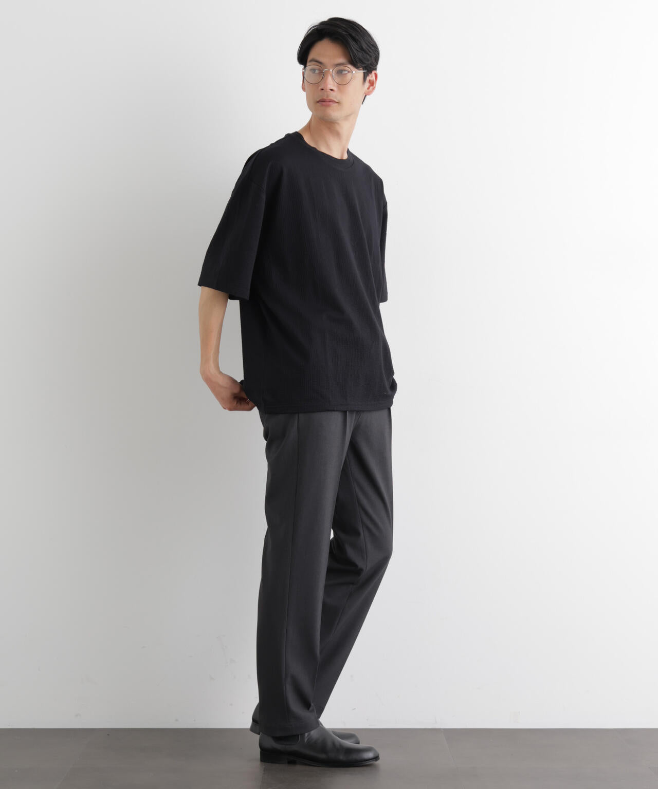 シルケットサッカーワイドTシャツ 半袖