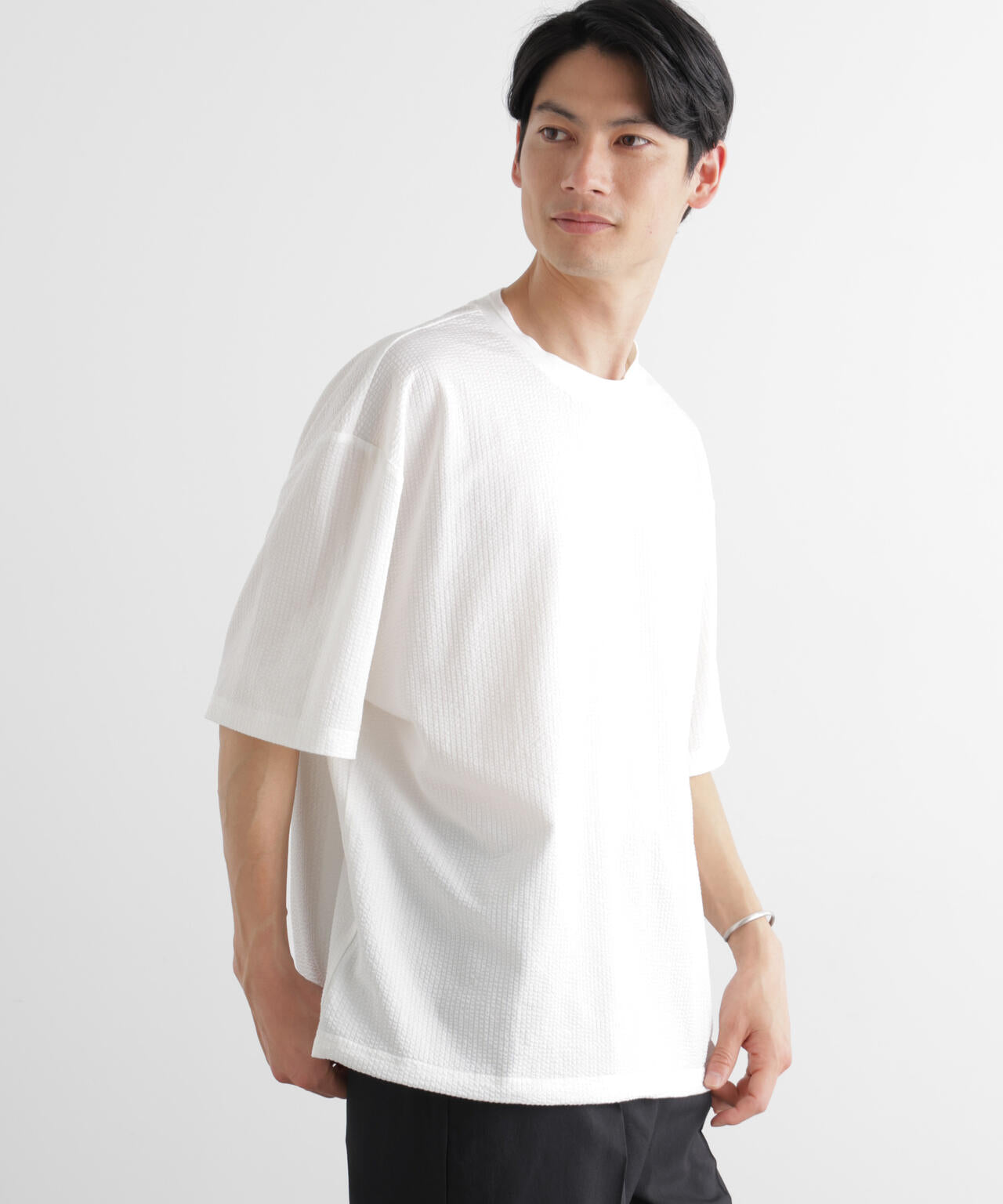 シルケットサッカーワイドTシャツ 半袖