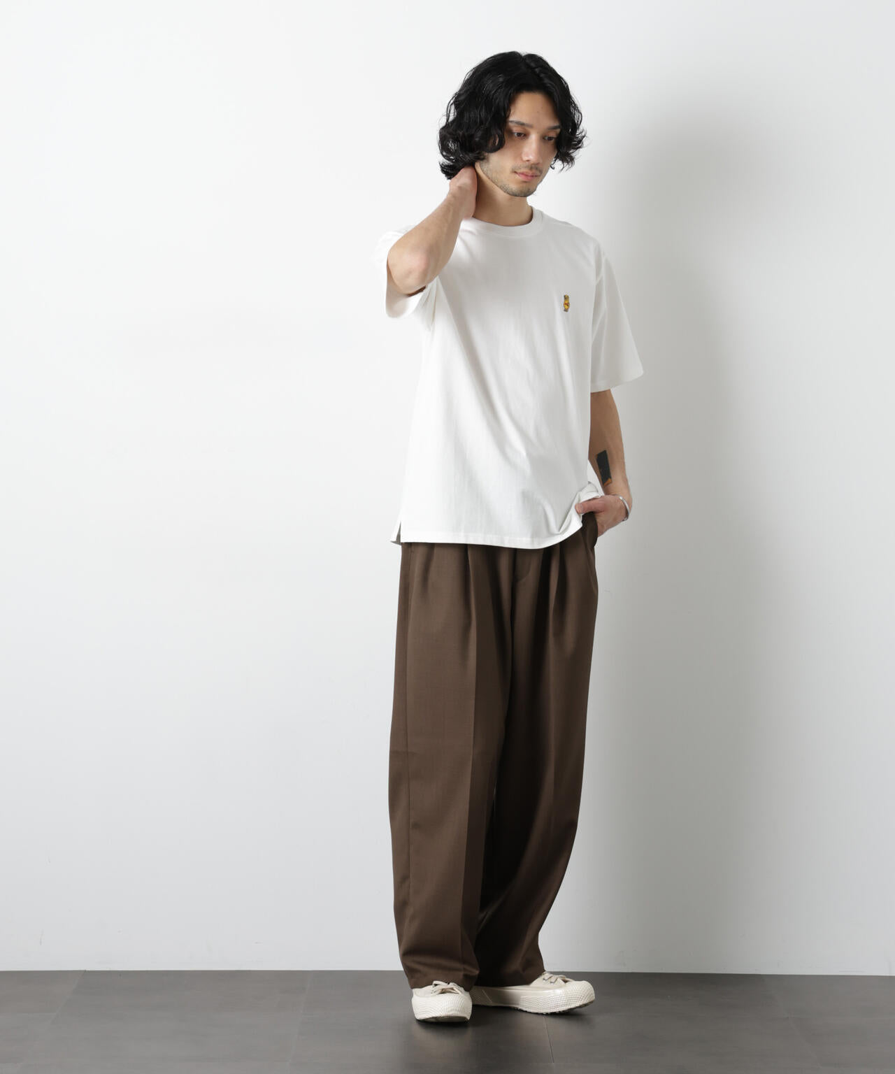 ナノベアTシャツ 半袖(落花生)