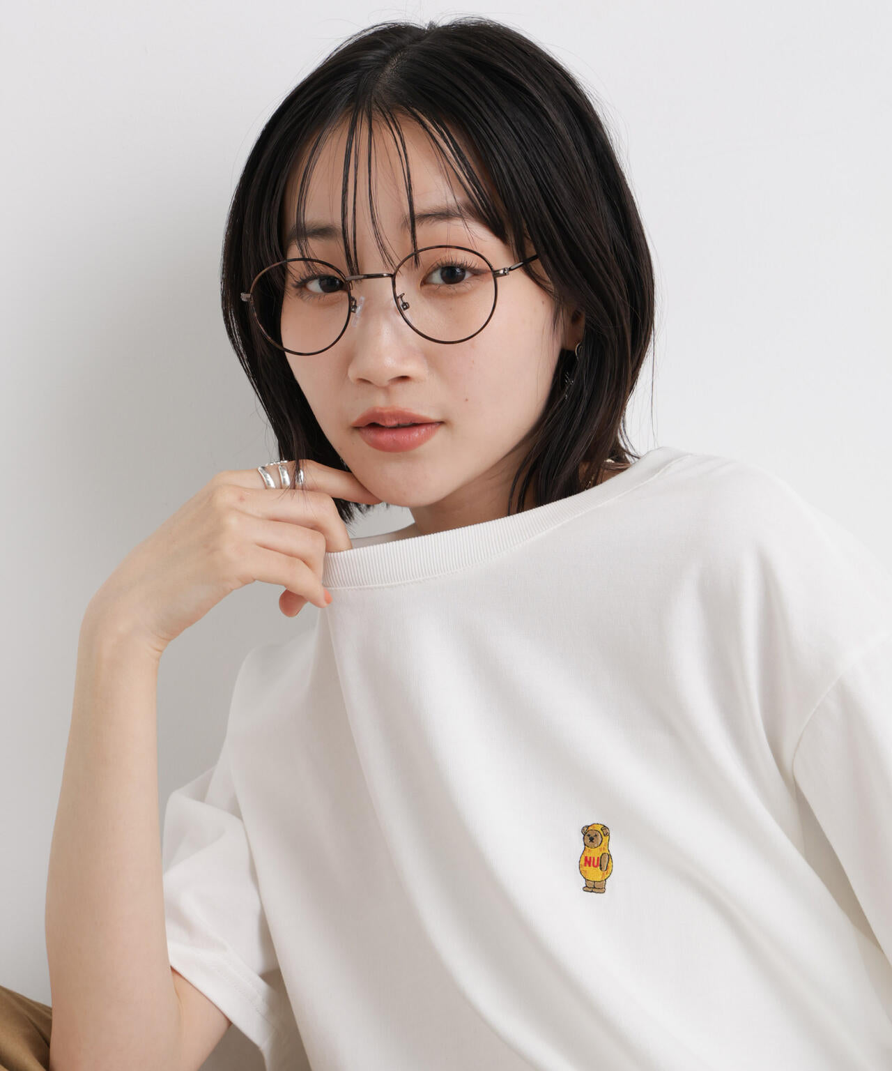 ナノベアTシャツ 半袖(落花生)