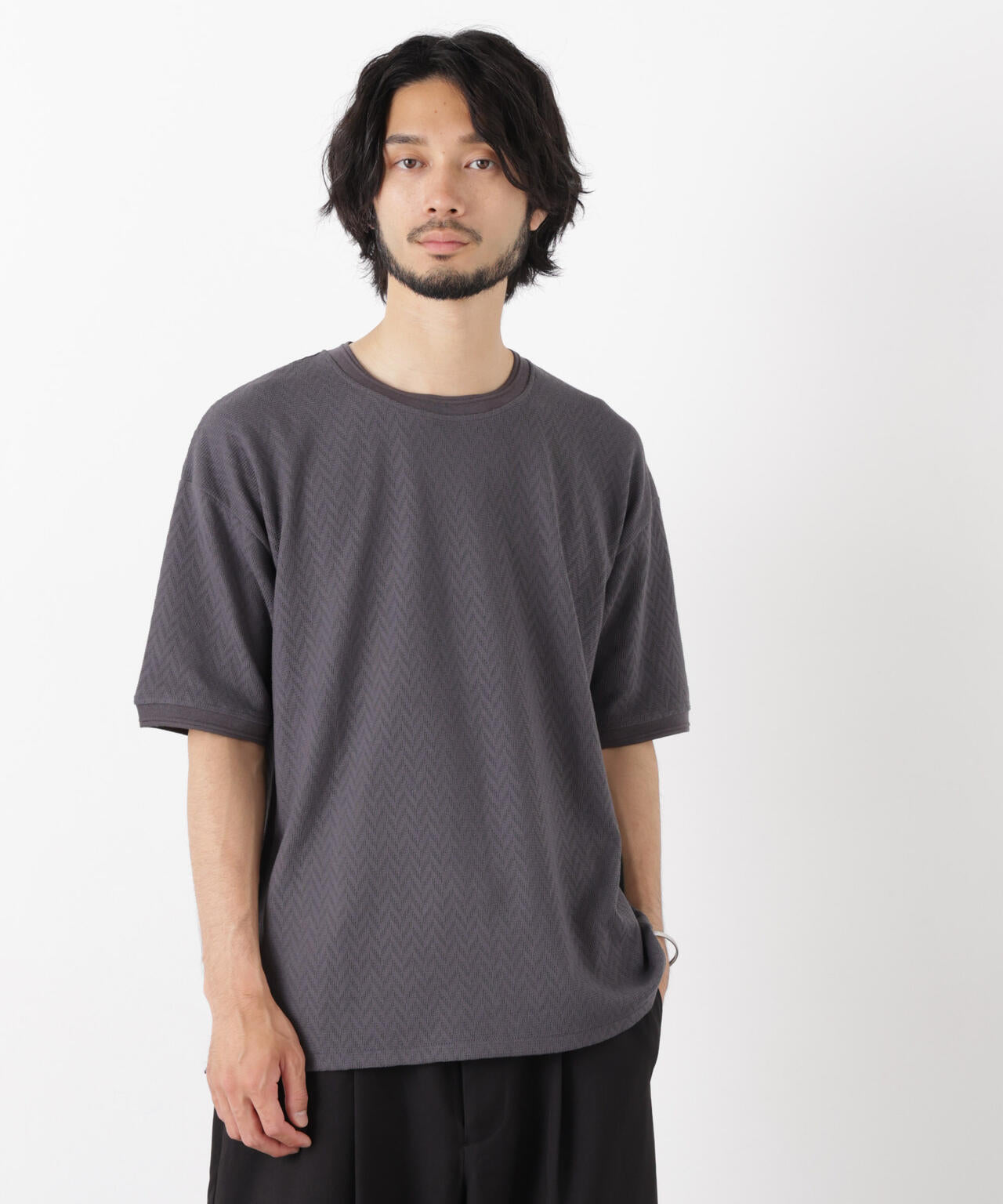 181cm　B:75 W:73 H:90 着用サイズ：L