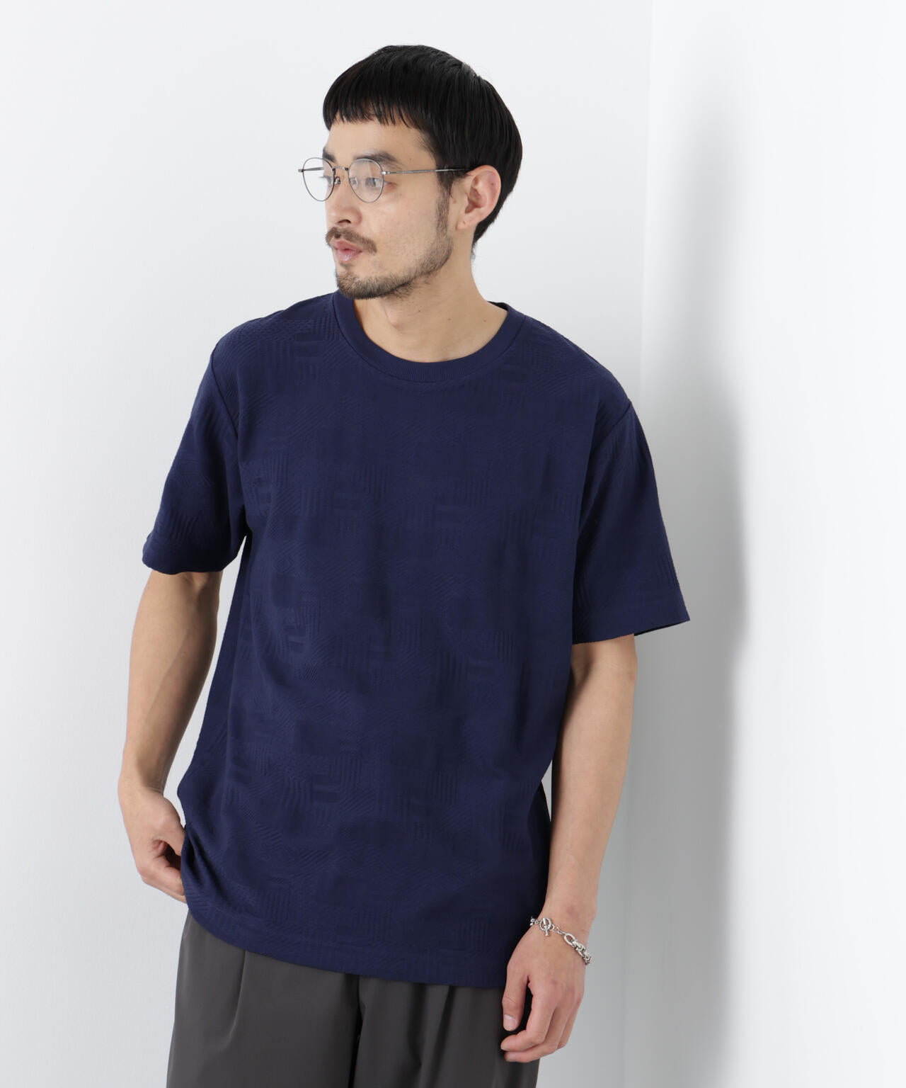 リンクスジャガードTシャツ 半袖