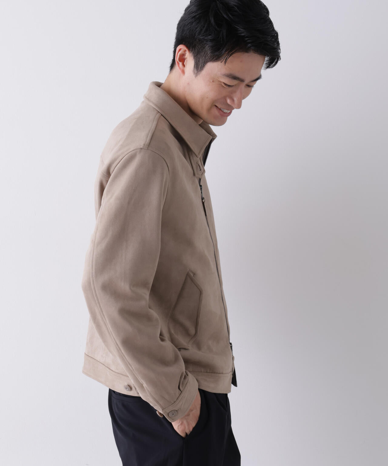 フェイクスエードブルゾン