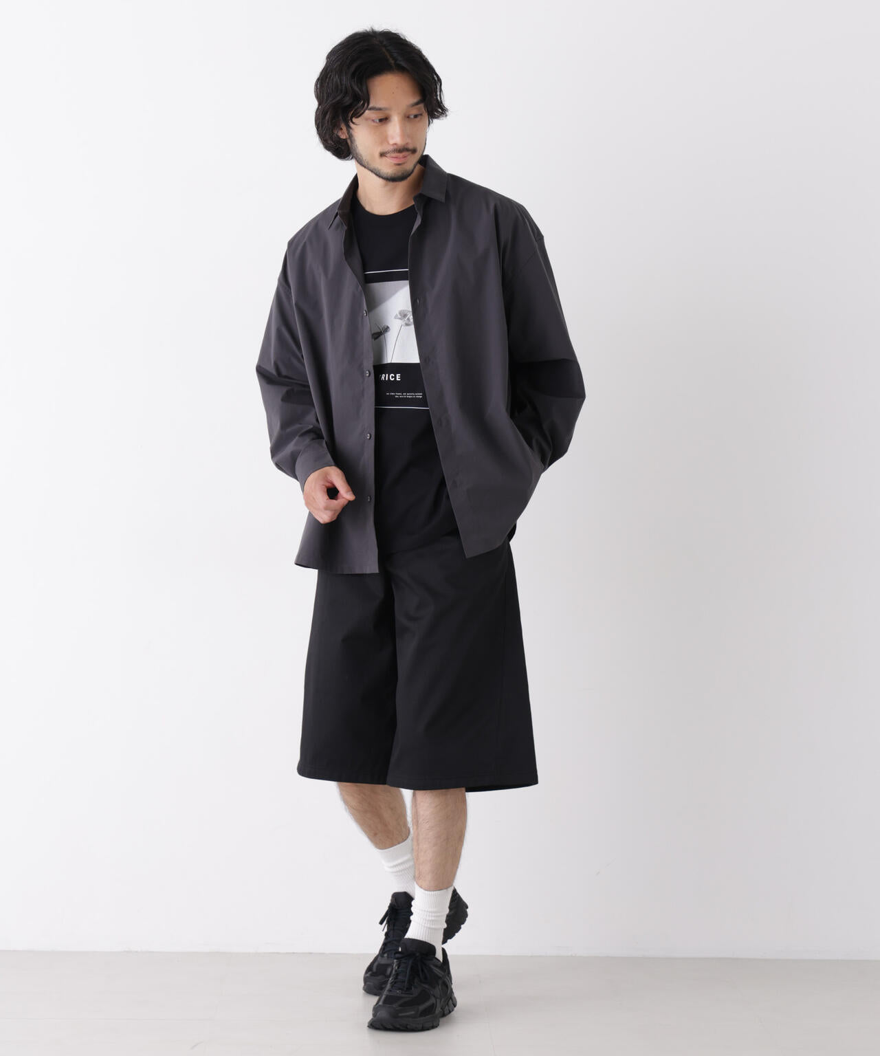 CAVE(R)ビッグドレープスクウェアシャツ 長袖