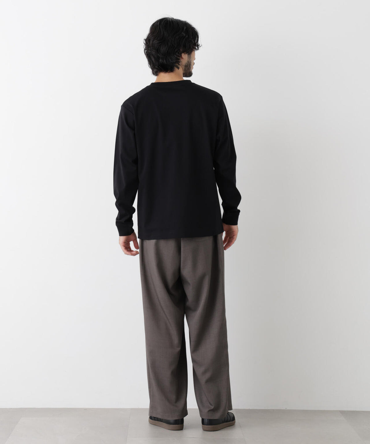 アンチスメルクルーネックTシャツ 長袖