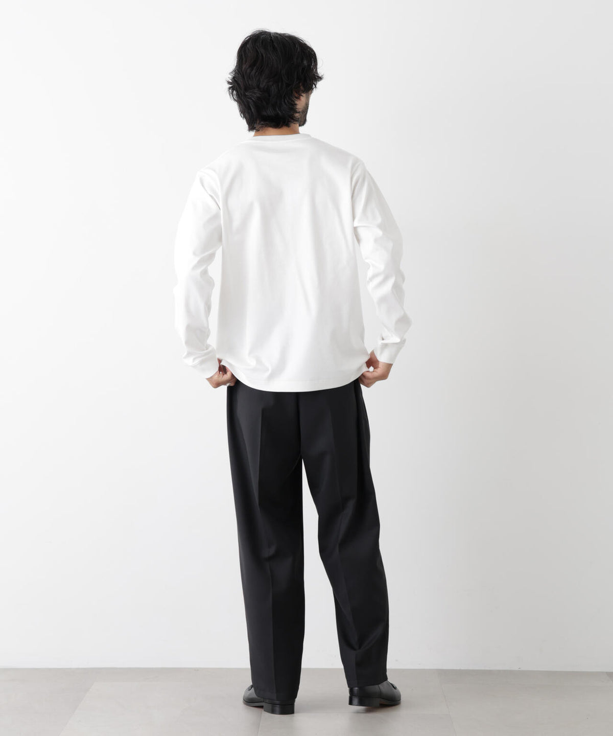 アンチスメルクルーネックTシャツ 長袖