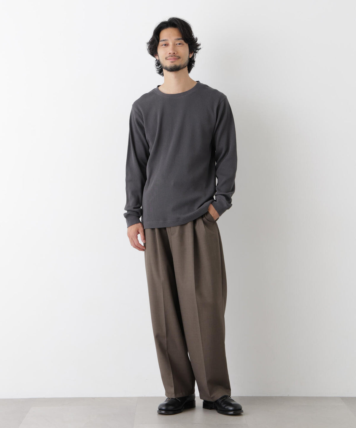 アンチスメルワッフル Tシャツ 長袖