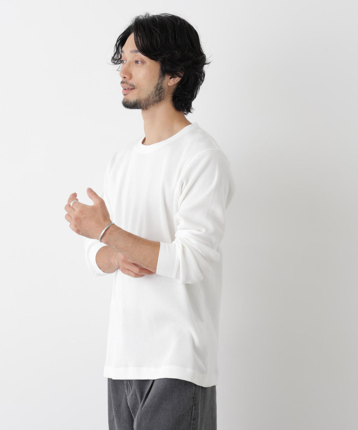 アンチスメルワッフル Tシャツ 長袖