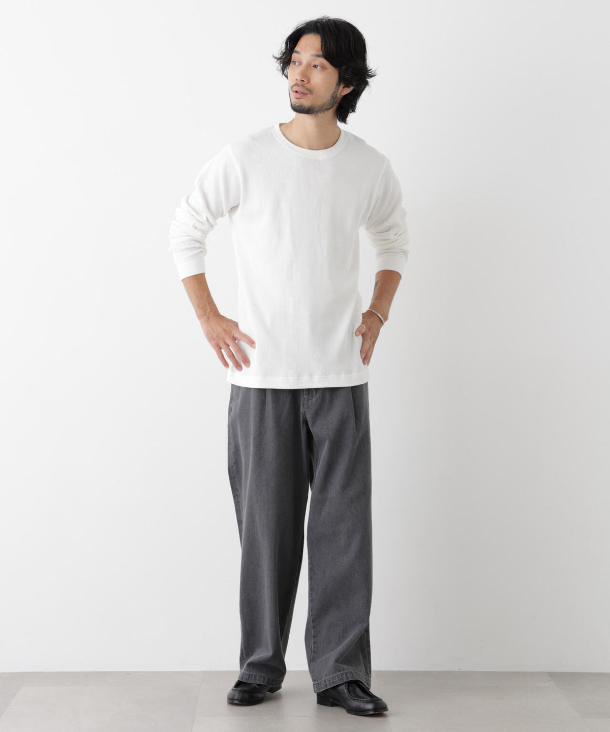 アンチスメルワッフル Tシャツ 長袖