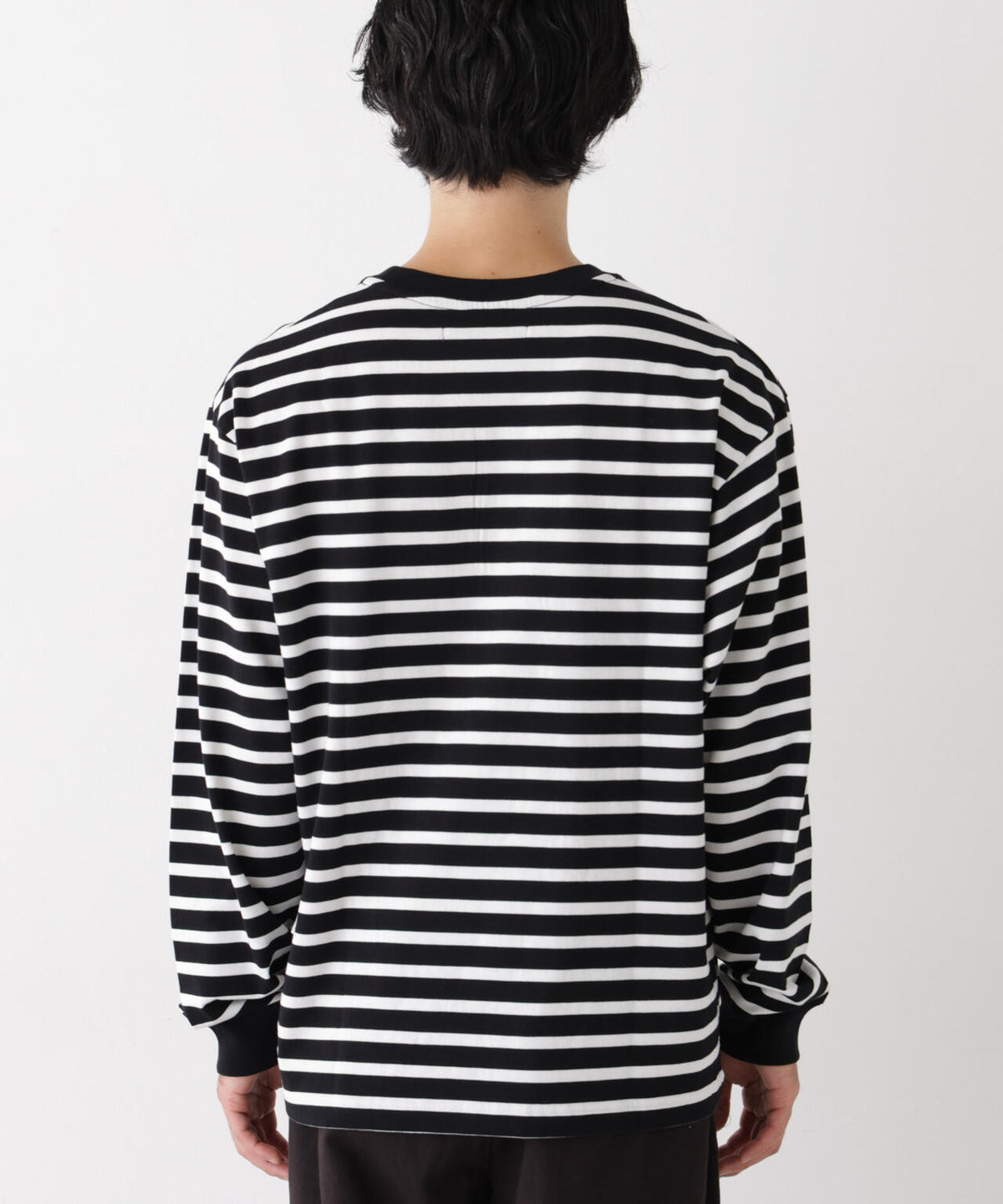 コーマコットン先染めボーダーTシャツ 長袖
