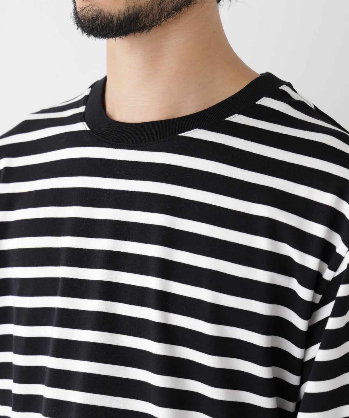 コーマコットン先染めボーダーTシャツ 長袖