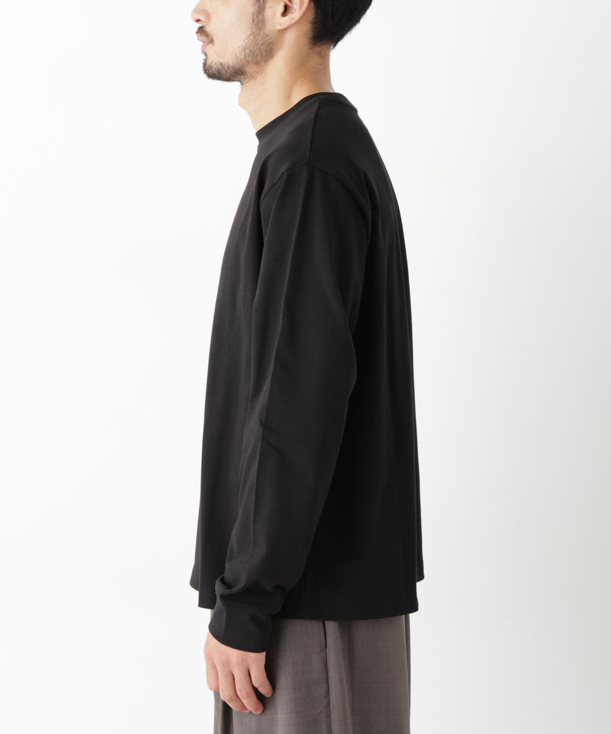 WEB限定/度詰めプレーティングクロップドTシャツ長袖