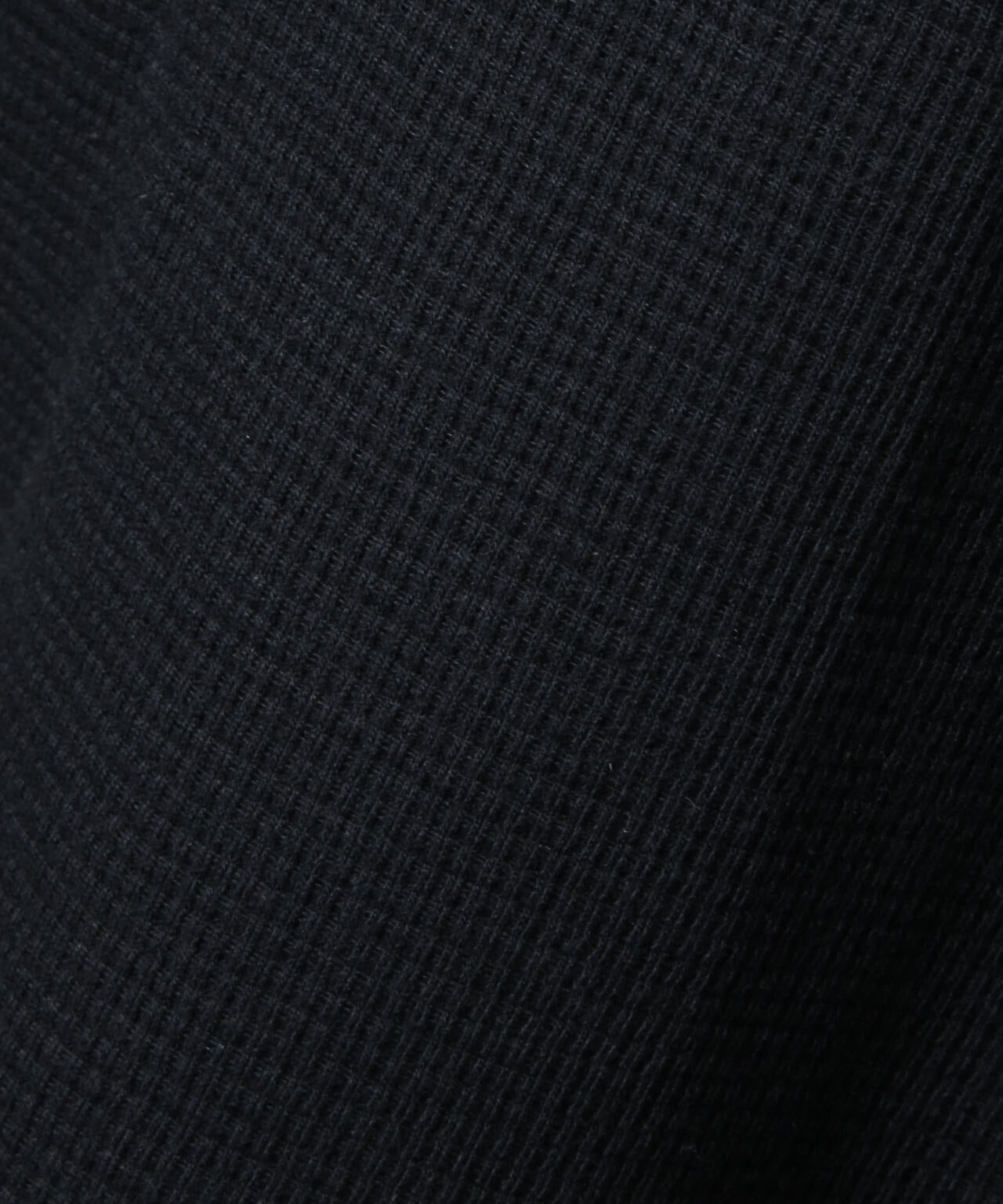NORMANBROS/ショート丈ワッフルヘンリーネックTシャツ 半袖