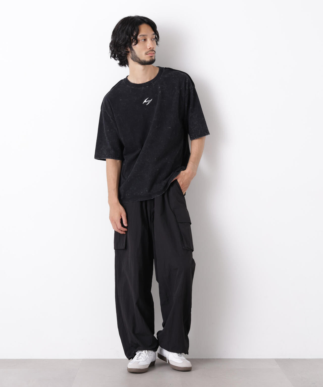 ワンポイントピグメントTシャツ 半袖