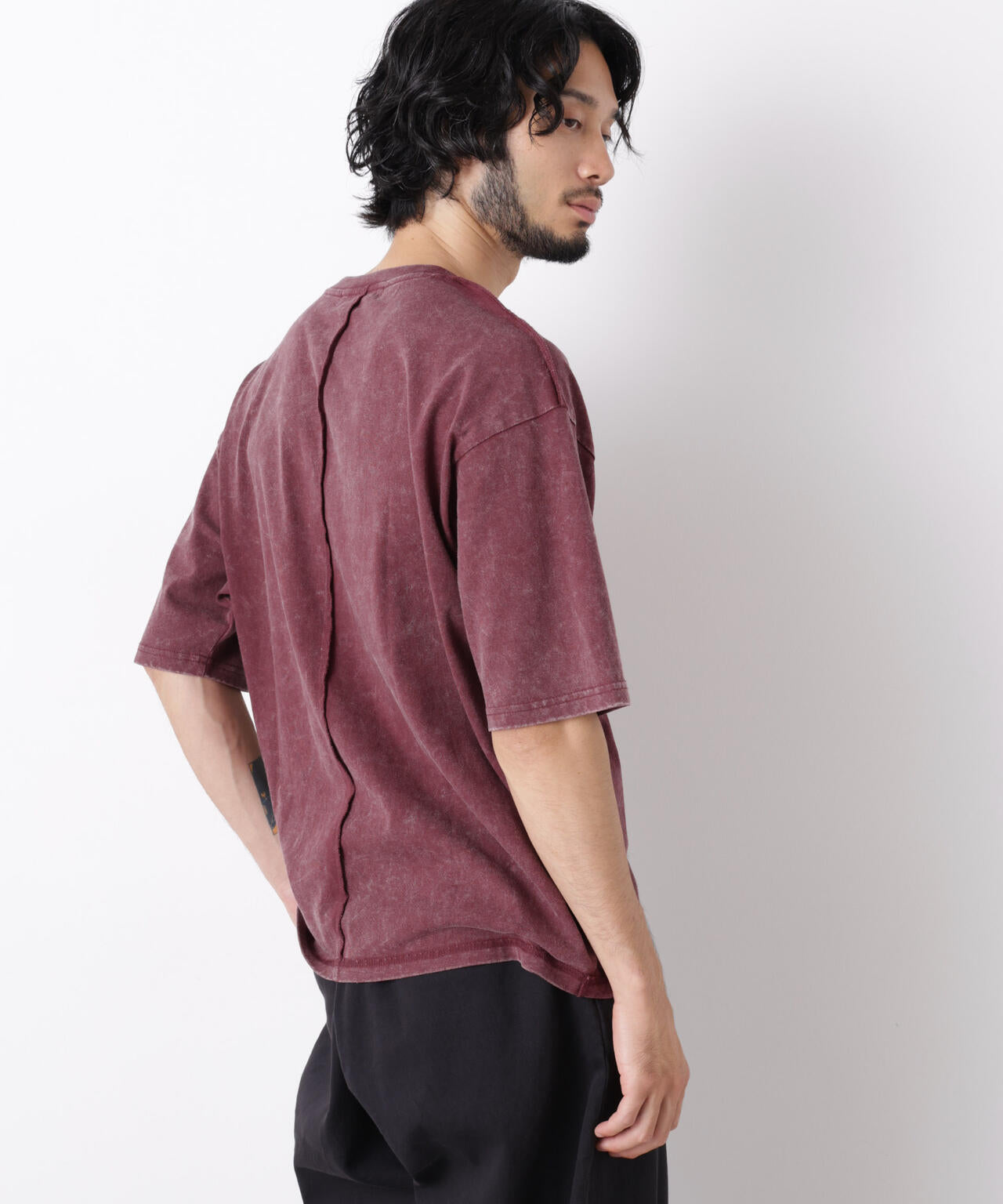 ワンポイントピグメントTシャツ 半袖
