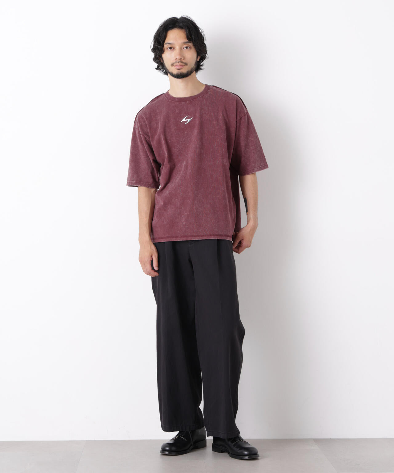 ワンポイントピグメントTシャツ 半袖