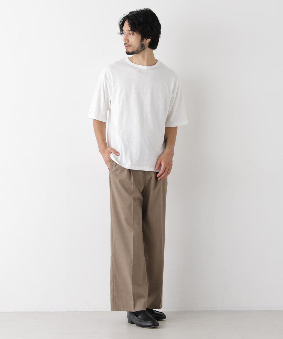 スラブワイドTシャツ 半袖