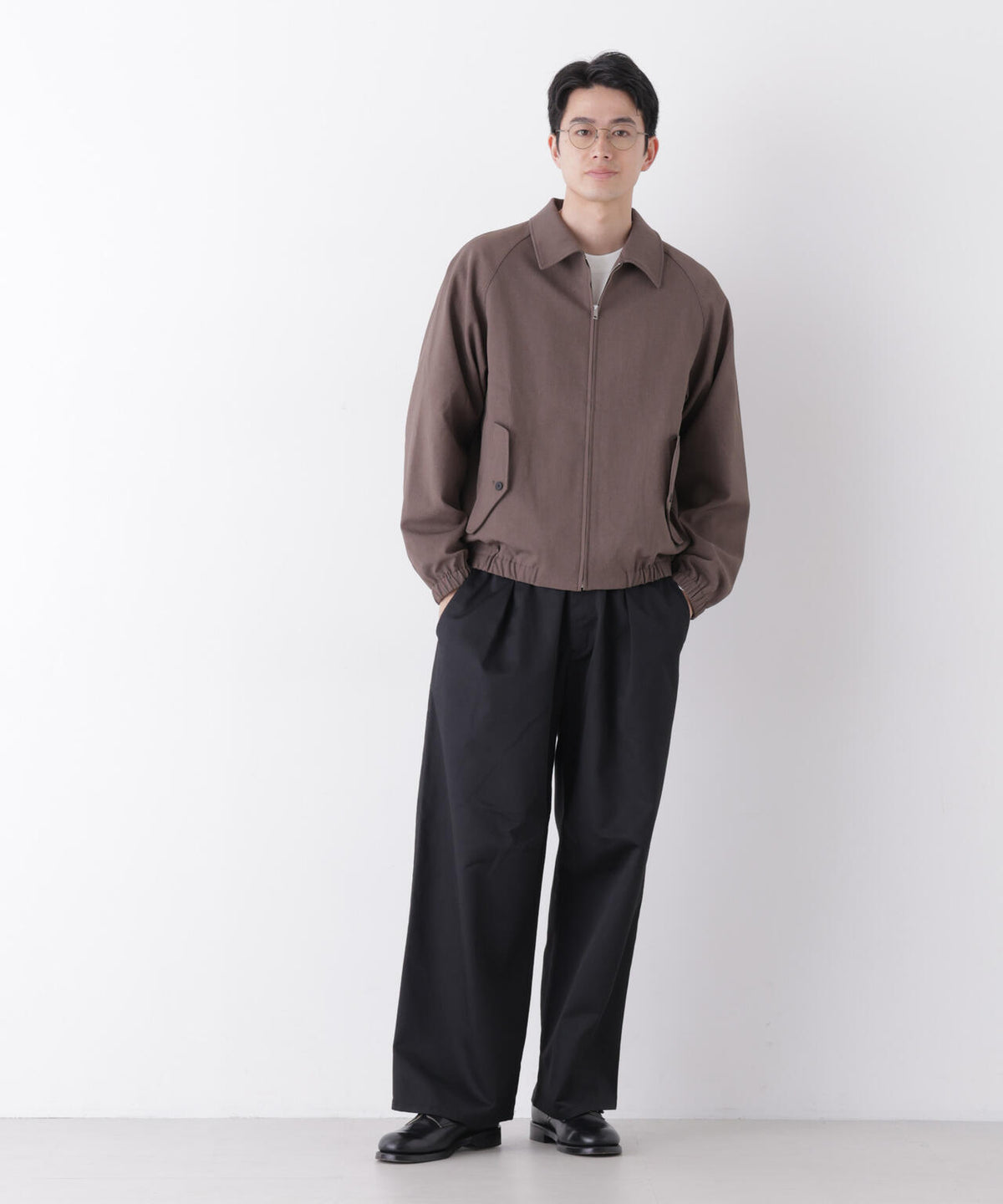 WEB限定/TCツイルワイドタックカーブパンツ