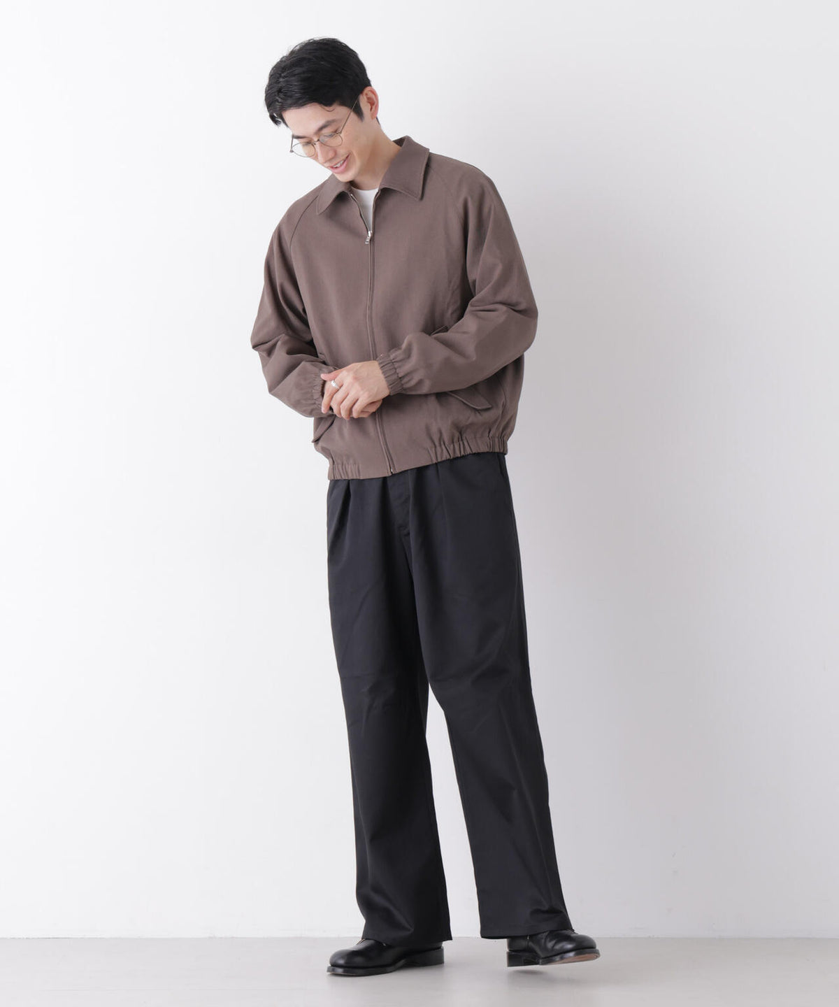 WEB限定/TCツイルワイドタックカーブパンツ