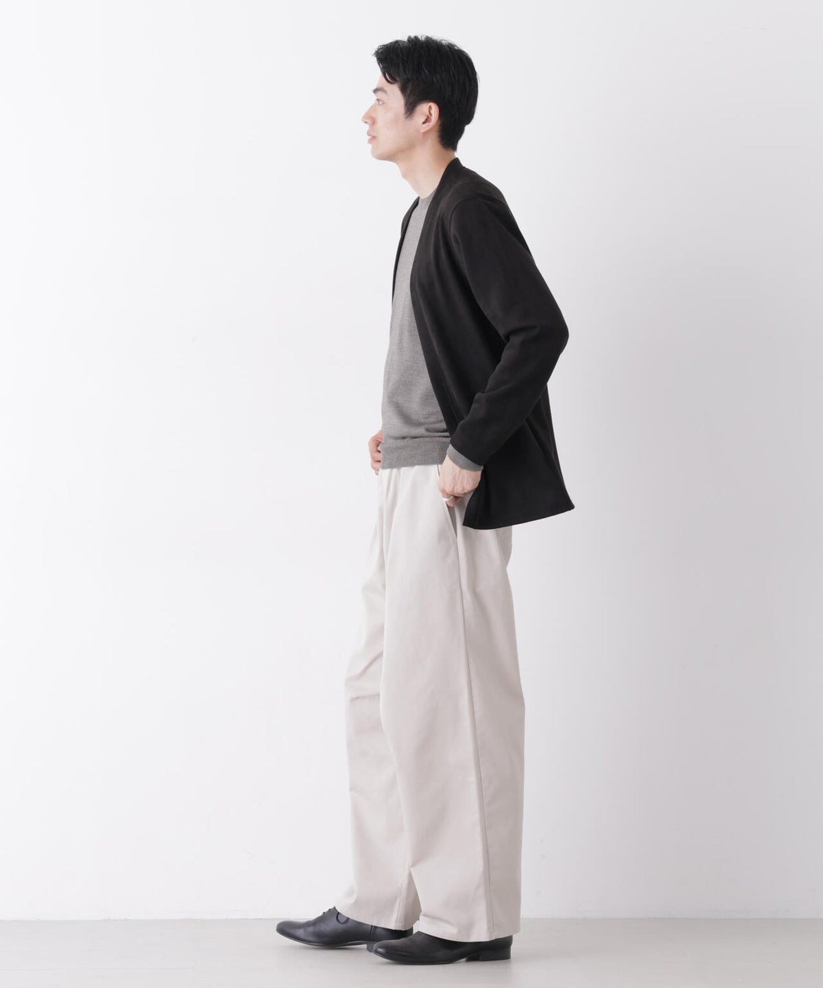 WEB限定/TCツイルワイドタックカーブパンツ