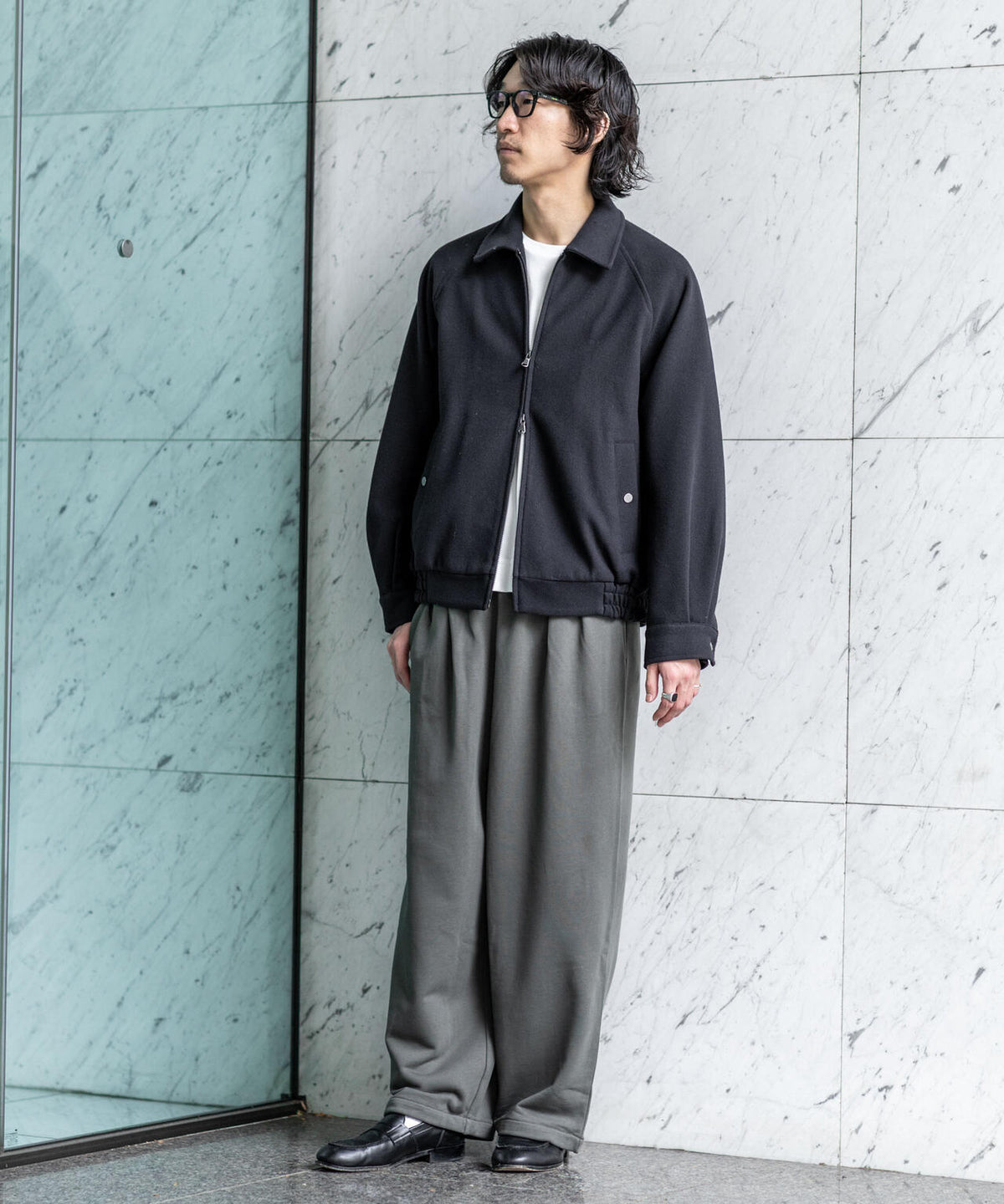 WEB限定/2タックワイドスウェットパンツ