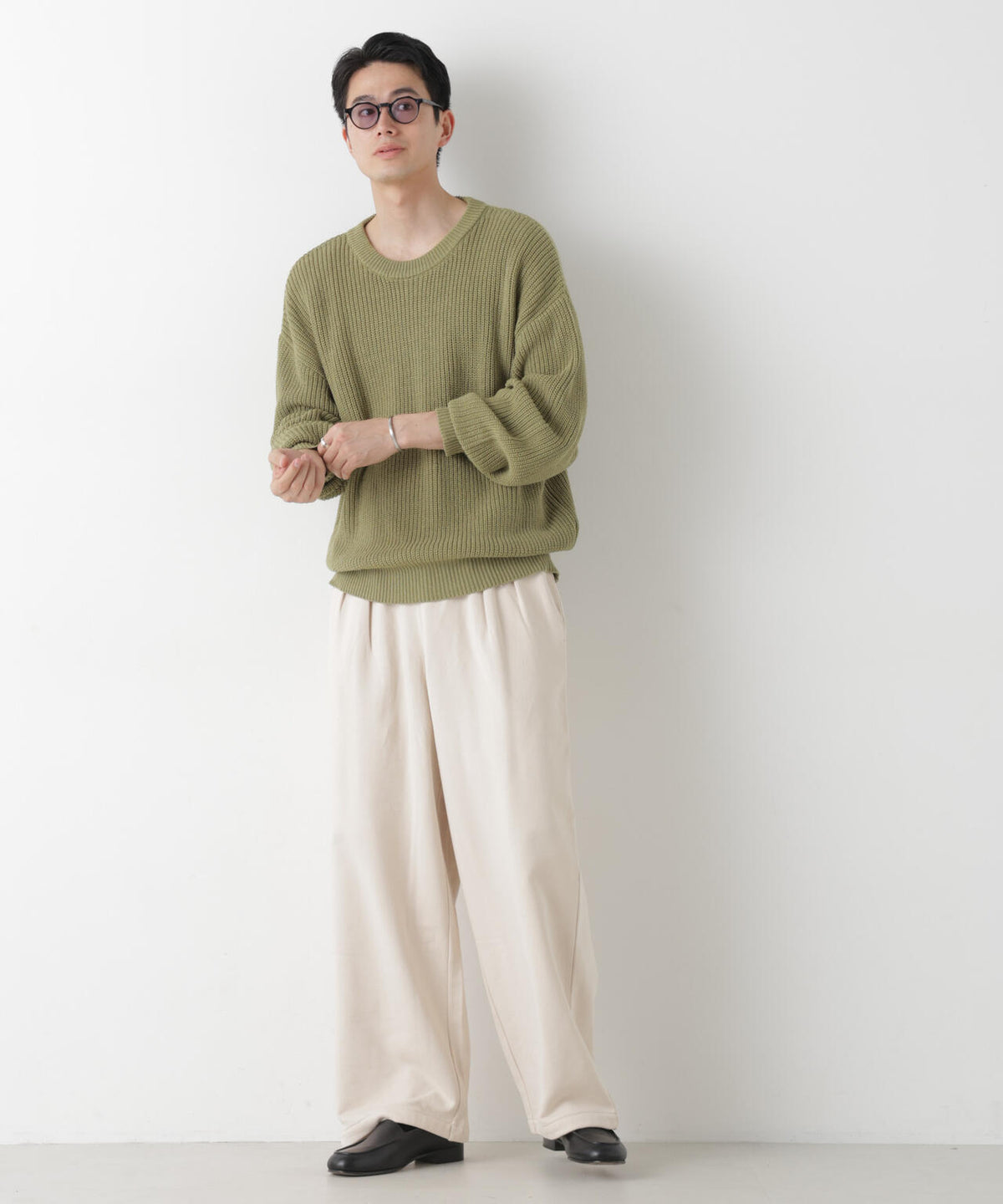 WEB限定/2タックワイドスウェットパンツ