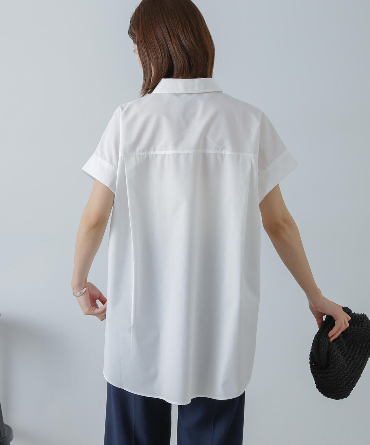 ロールアップワイドシャツ