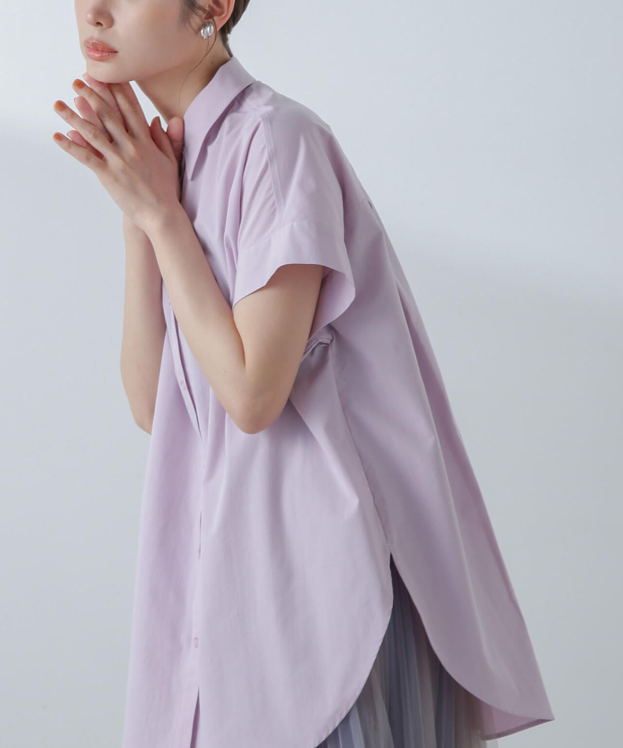 ロールアップワイドシャツ