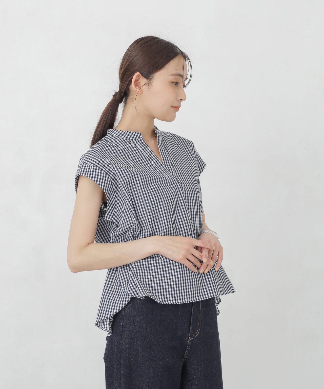 バックドロストスキッパーブラウス