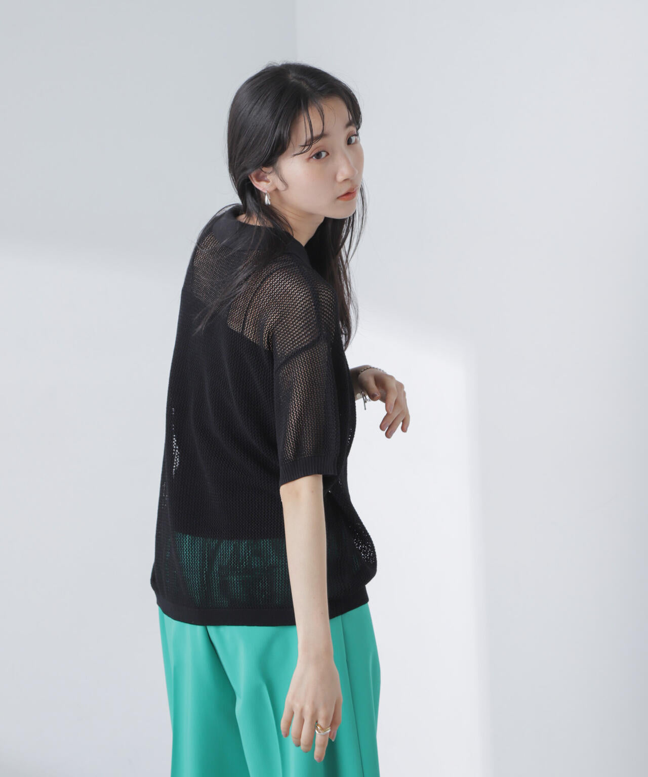 PENNEYS/PENNEYS別注TheFOXメッシュポロニット