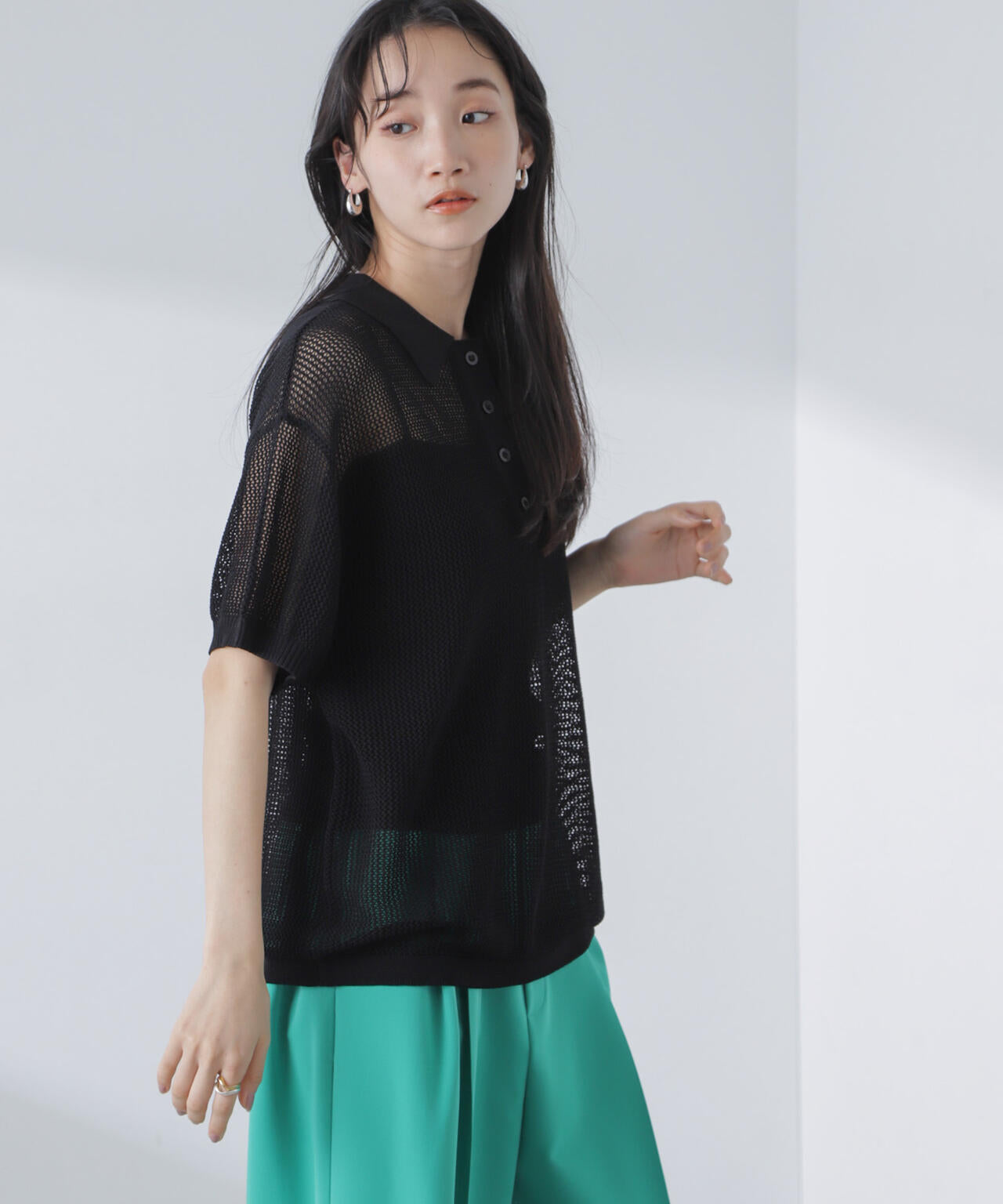 PENNEYS/PENNEYS別注TheFOXメッシュポロニット