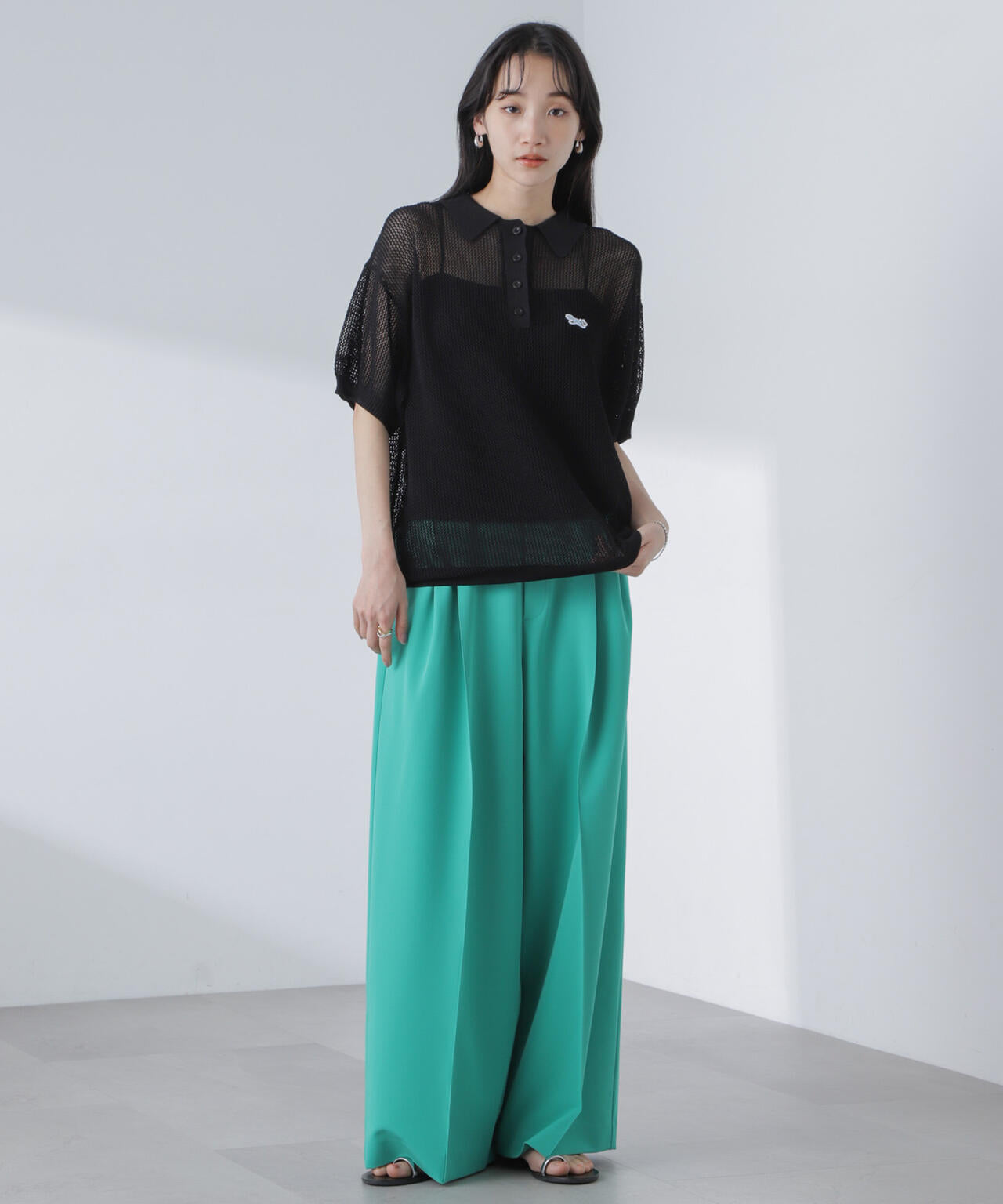 PENNEYS/PENNEYS別注TheFOXメッシュポロニット