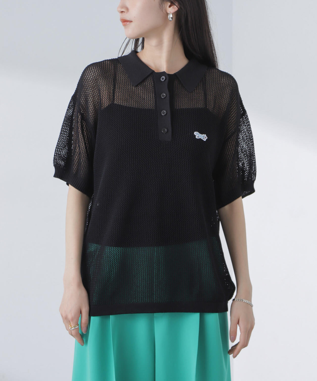 PENNEYS/PENNEYS別注TheFOXメッシュポロニット