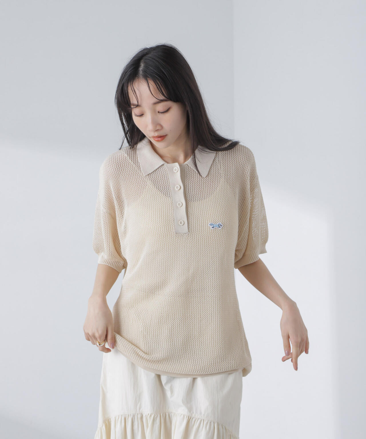 PENNEYS/PENNEYS別注TheFOXメッシュポロニット