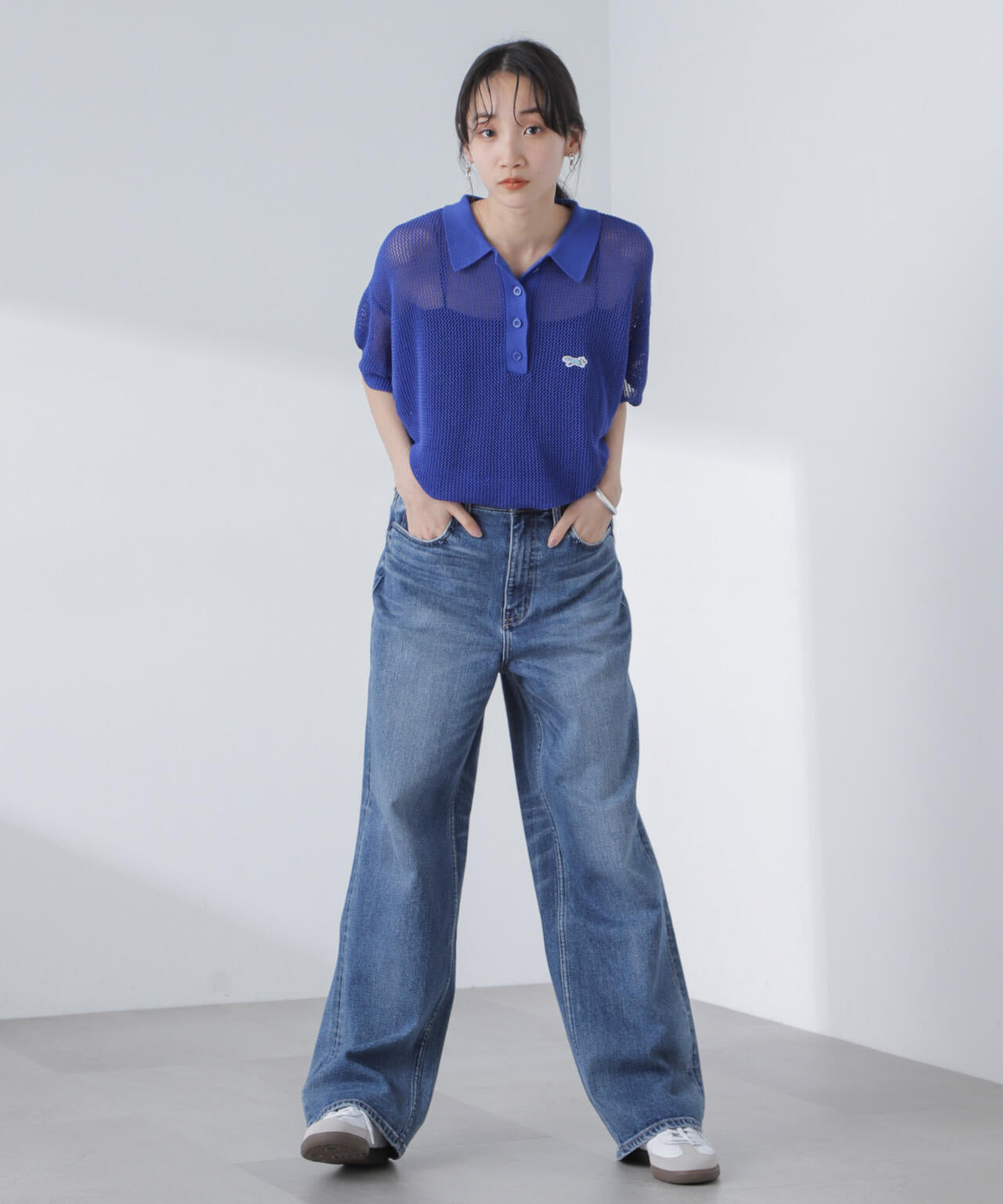 PENNEYS/PENNEYS別注TheFOXメッシュポロニット