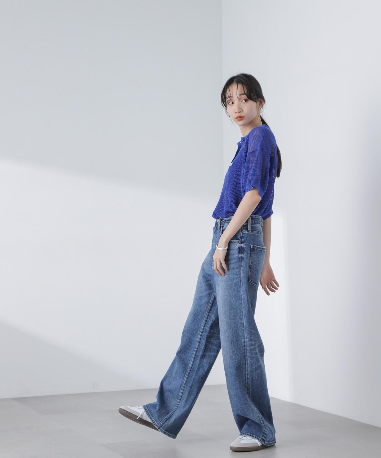 PENNEYS/PENNEYS別注TheFOXメッシュポロニット